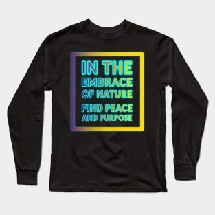 Earth's Voice: Spreading Awareness through Typography for Environmental Causes" Long Sleeve T-Shirt